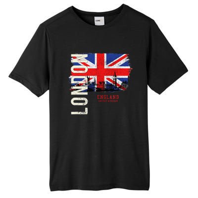 London England Great Britain Europe Tall Fusion ChromaSoft Performance T-Shirt