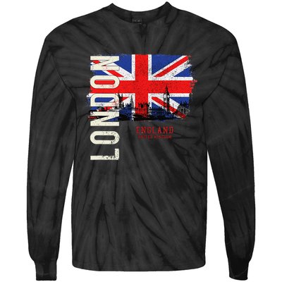 London England Great Britain Europe Tie-Dye Long Sleeve Shirt