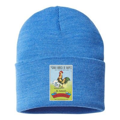 Loteria El Gallo Don Clete Tarot Card Poster Gift Sustainable Knit Beanie