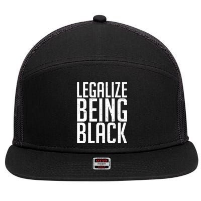 Legalize Being Black BLM Black Lives Matter 7 Panel Mesh Trucker Snapback Hat