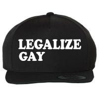 Legalize Gay Wool Snapback Cap