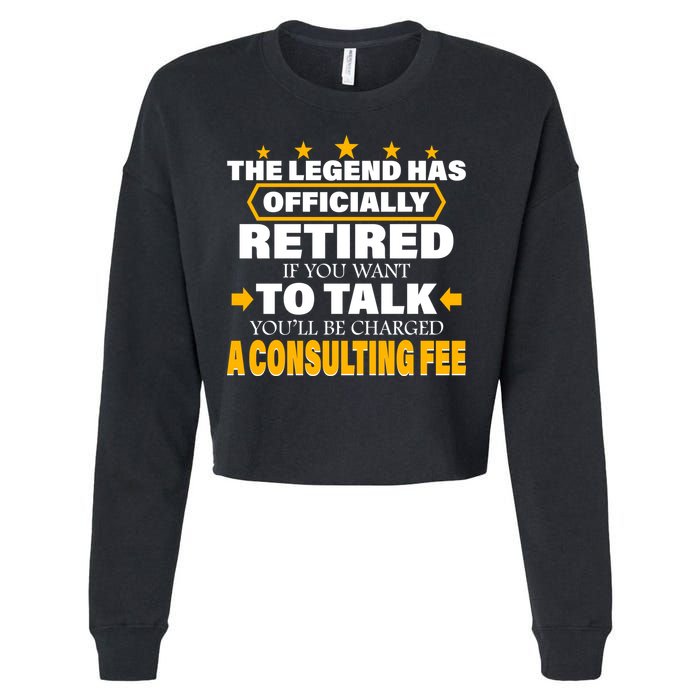 Legend Has Retired Be Charged A Consulting Fee Cropped Pullover Crew