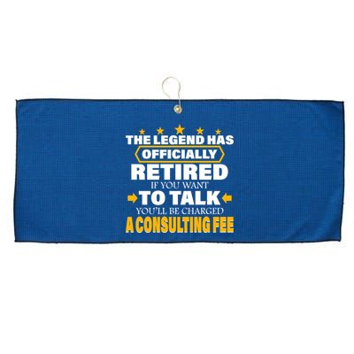 Legend Has Retired Be Charged A Consulting Fee Large Microfiber Waffle Golf Towel