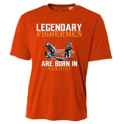 Legendary Fisherman Are Born In August Cooling Performance Crew T-Shirt