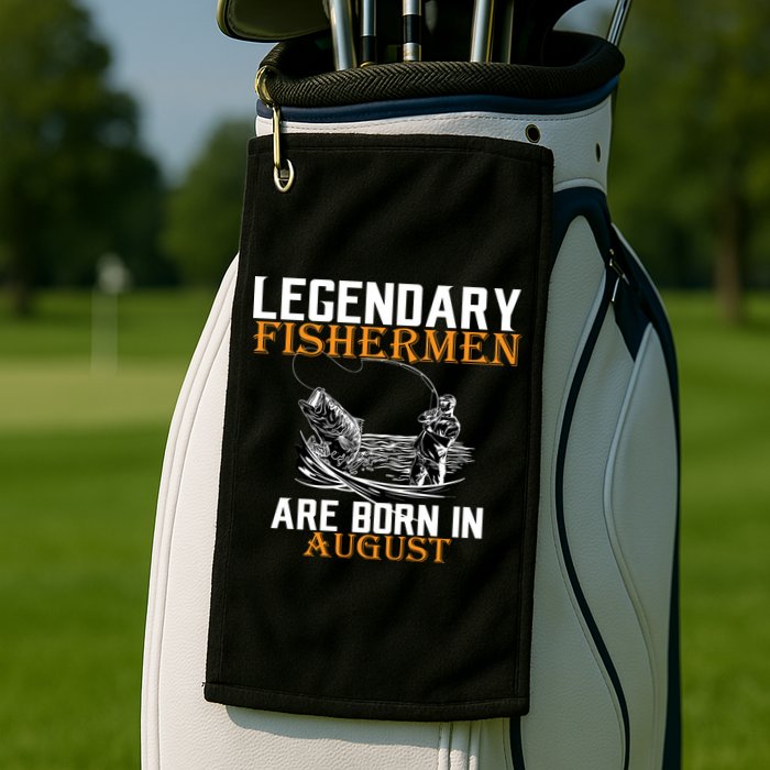Legendary Fisherman Are Born In August Golf Towel