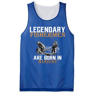 Legendary Fisherman Are Born In August Mesh Reversible Basketball Jersey Tank