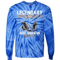 Legendary Fisherman Are Born In August Tie-Dye Long Sleeve Shirt