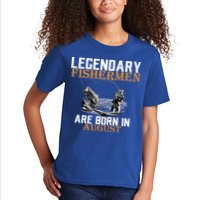 Legendary Fisherman Are Born In August Kids T-Shirt