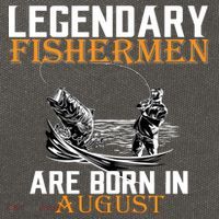 Legendary Fisherman Are Born In August Cotton Canvas Backpack