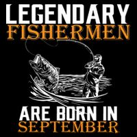 Legendary Fisherman Are Born In September  7-Panel Snapback Hat