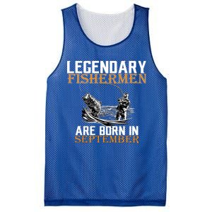 Legendary Fisherman Are Born In September  Mesh Reversible Basketball Jersey Tank