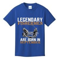 Legendary Fisherman Are Born In September  Kids T-Shirt