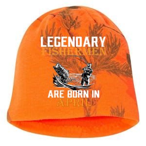 Legendary Fishermen Are Born In April Kati - Camo Knit Beanie