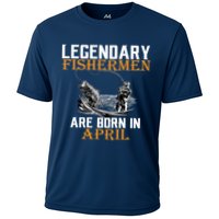 Legendary Fishermen Are Born In April Cooling Performance Crew T-Shirt
