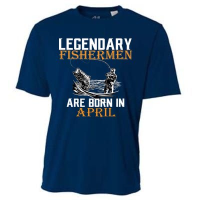 Legendary Fishermen Are Born In April Cooling Performance Crew T-Shirt