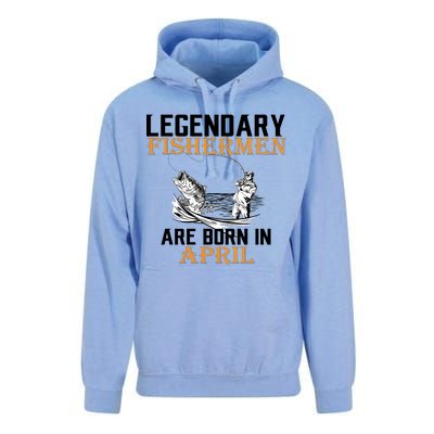 Legendary Fishermen Are Born In April Unisex Surf Hoodie