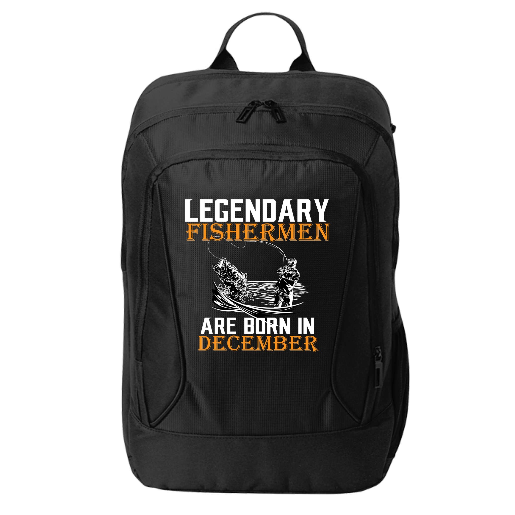 Legendary Fishermen Are Born In December City Backpack