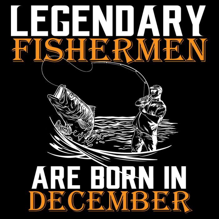 Legendary Fishermen Are Born In December Cropped Pullover Crew