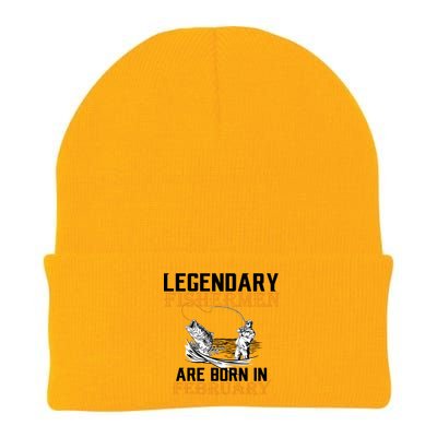 Legendary Fishermen Are Born In February  Knit Cap Winter Beanie