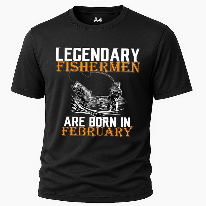 Legendary Fishermen Are Born In February  Cooling Performance Crew T-Shirt