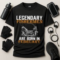 Legendary Fishermen Are Born In February  Cooling Performance Crew T-Shirt