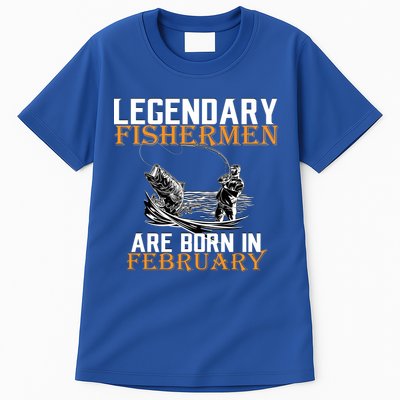 Legendary Fishermen Are Born In February  Tall T-Shirt