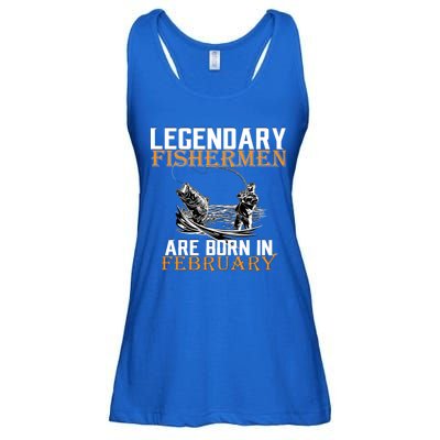 Legendary Fishermen Are Born In February  Ladies Essential Flowy Tank