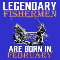 Legendary Fishermen Are Born In February  16 in Basic Backpack