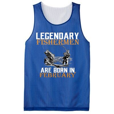 Legendary Fishermen Are Born In February  Mesh Reversible Basketball Jersey Tank