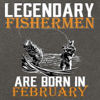 Legendary Fishermen Are Born In February  Cotton Canvas Backpack