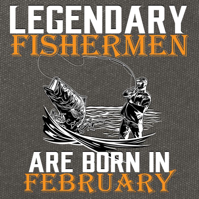 Legendary Fishermen Are Born In February  Cotton Canvas Backpack