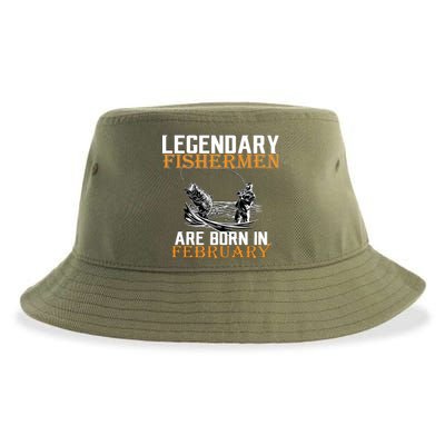 Legendary Fishermen Are Born In February  Sustainable Bucket Hat