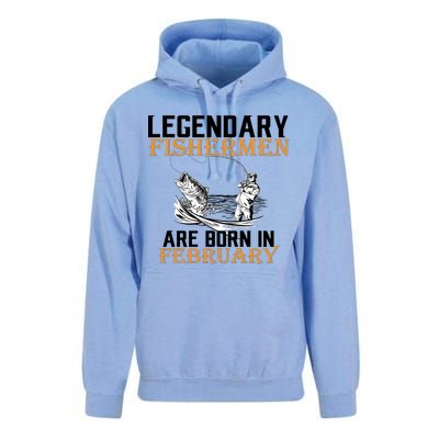 Legendary Fishermen Are Born In February  Unisex Surf Hoodie