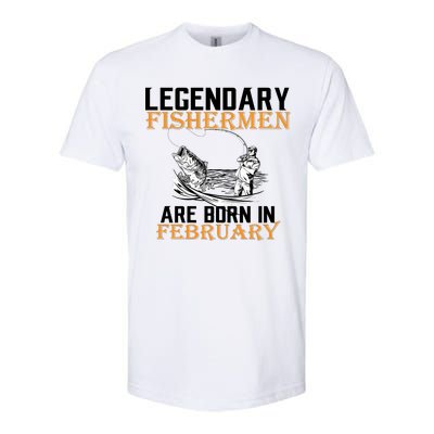 Legendary Fishermen Are Born In February  Softstyle CVC T-Shirt