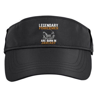 Legendary Fishermen Are Born In January  Adult Drive Performance Visor
