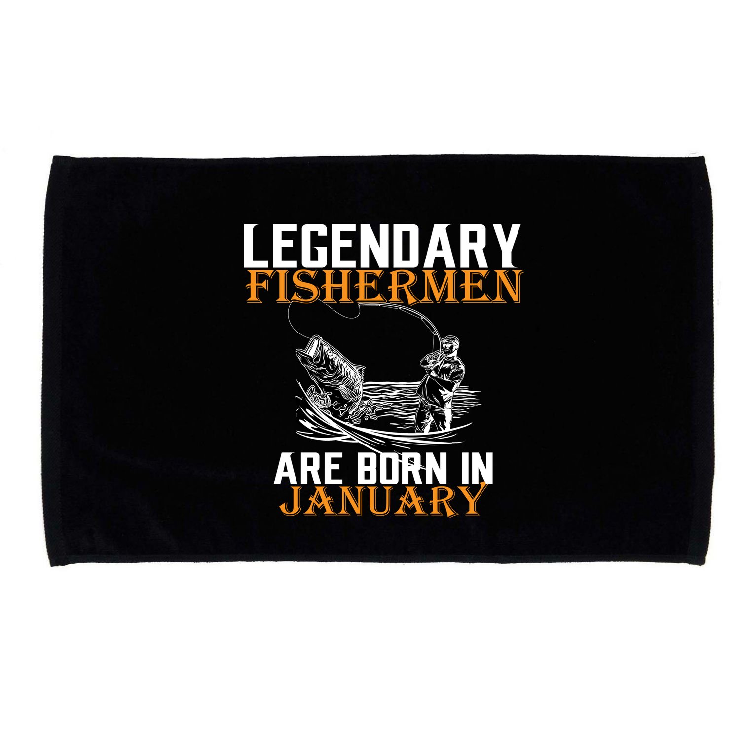 Legendary Fishermen Are Born In January  Microfiber Hand Towel
