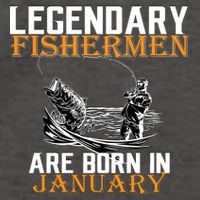 Legendary Fishermen Are Born In January  Vector Backpack