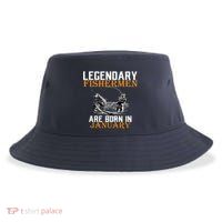 Legendary Fishermen Are Born In January  Sustainable Bucket Hat