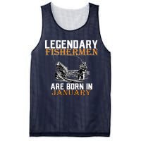 Legendary Fishermen Are Born In January  Mesh Reversible Basketball Jersey Tank