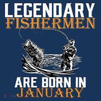 Legendary Fishermen Are Born In January  Baby Bodysuit