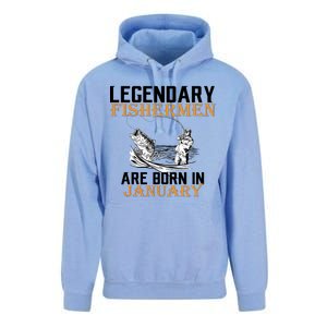 Legendary Fishermen Are Born In January  Unisex Surf Hoodie