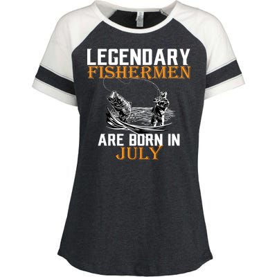 Legendary Fishermen Are Born In July Enza Ladies Jersey Colorblock Tee