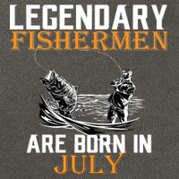 Legendary Fishermen Are Born In July Cotton Canvas Backpack
