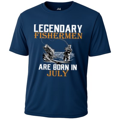 Legendary Fishermen Are Born In July Performance Shirt