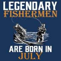Legendary Fishermen Are Born In July Cooling Performance Crew T-Shirt
