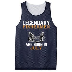 Legendary Fishermen Are Born In July Mesh Reversible Basketball Jersey Tank