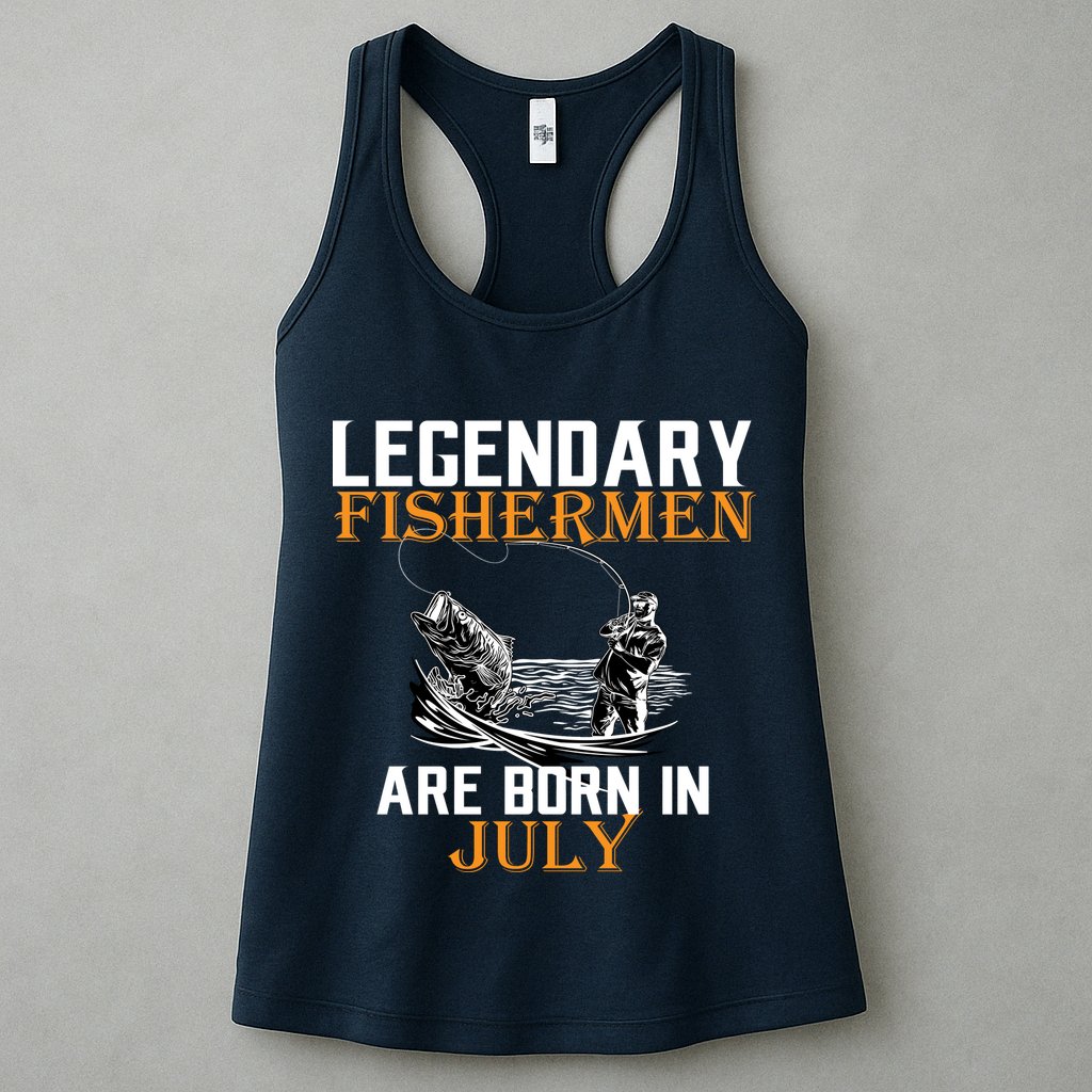 Legendary Fishermen Are Born In July Womens Tank Top