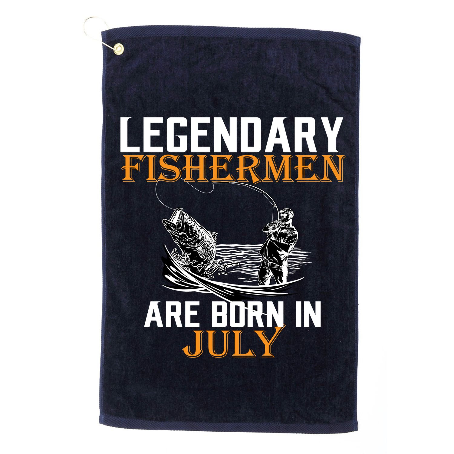 Legendary Fishermen Are Born In July Golf Towel