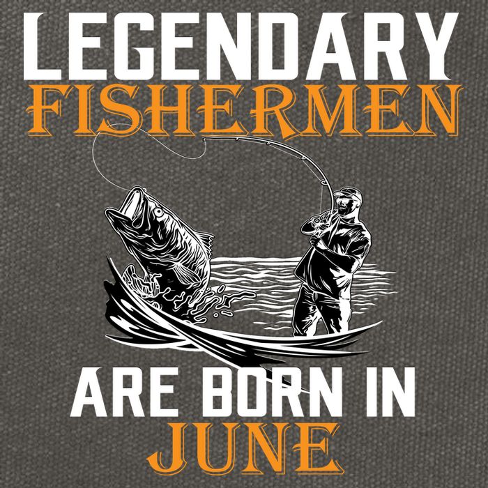 Legendary Fishermen Are Born In June Cotton Canvas Backpack