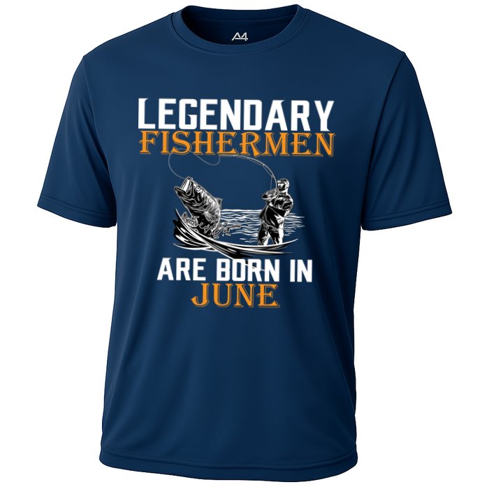 Legendary Fishermen Are Born In June Cooling Performance Crew T-Shirt